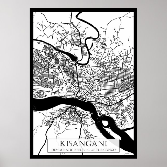 Kisangani Demokratiska republiken Kongo Stad  Poster (Framsidan)
