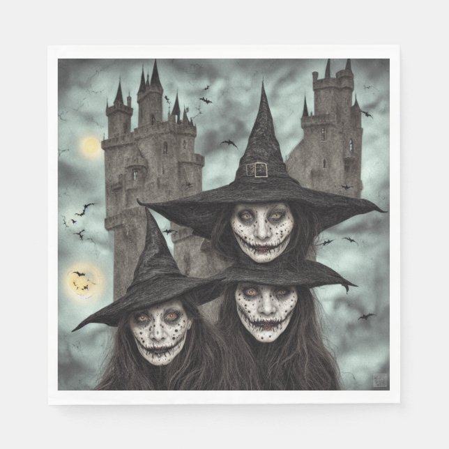 Kisar och slott - Pappra luncheonblöjor Pappersservett (Framsidan)