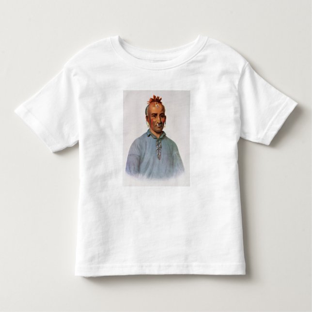 Kish-Kal-Wa en Shawneechef T-shirt (Framsida)