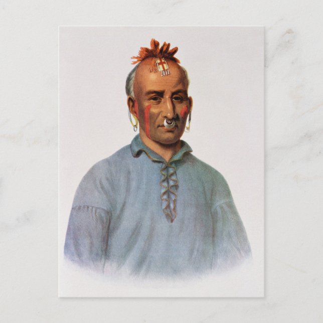 Kish-Kal-Wa, Shawnee Chief Vykort (Framsida)