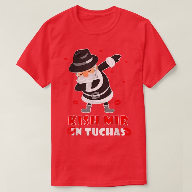 Kish Mir In Tuchas Funny Jewish s Hanukkah Jewish  T Shirt (Design framsida)