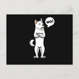 Kishu Inu Stubborn Hund Vykort