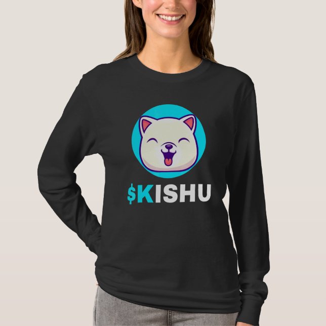Kishu Kishu Inu Coin Token Crypto T Shirt (Framsida)