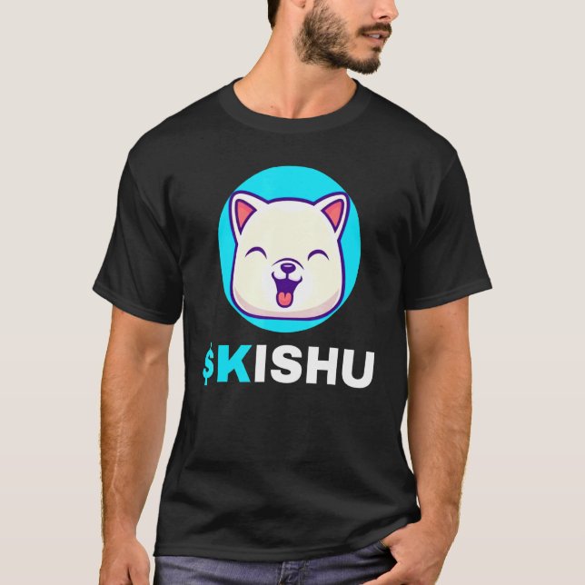 Kishu Kishu Inu Coin Token Crypto T Shirt (Framsida)