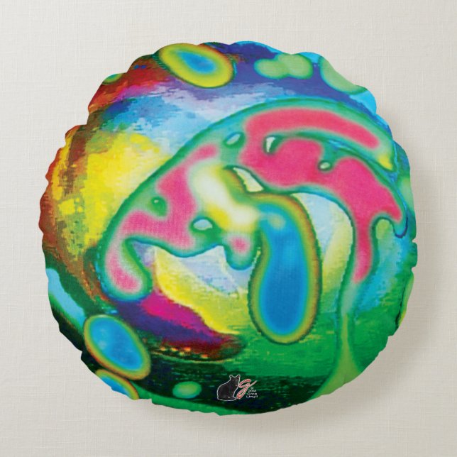 Kismet Embrace Rund Kudde (Framsidan)