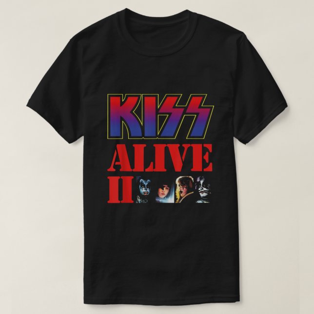 KISS 1977 Alive II T Shirt (Design framsida)