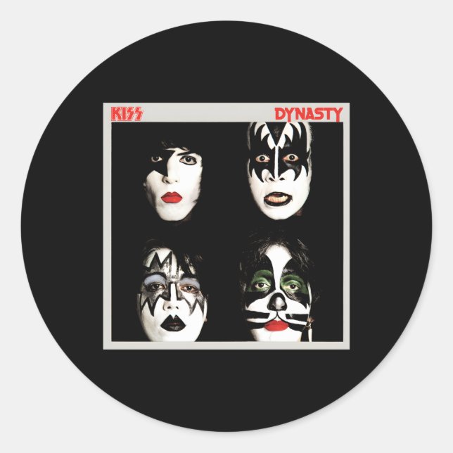 Kiss 1979 Dynasty Runt Klistermärke (Framsida)