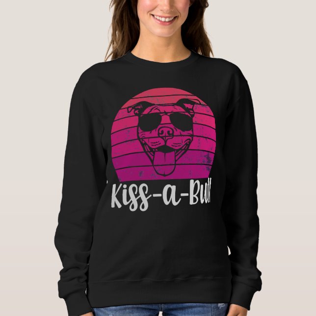 Kiss A Bull Cute Pit Bull T Shirt (Framsida)