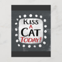 Kiss A Cat Today-vykort