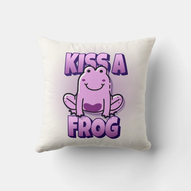 Kiss A Rosa Frog Kudde (Baksida)