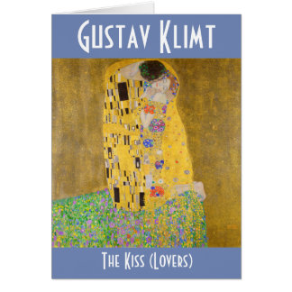 Kiss aka Älskare Painting Gustav Klimt Restoration Hälsningskort