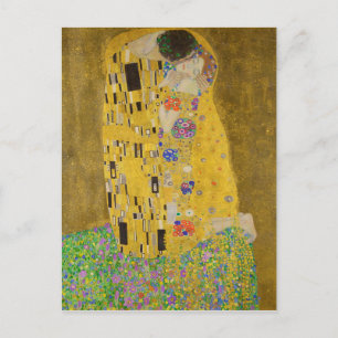 Kiss (Älskare) av Gustav Klimt (1908-1909) Vykort