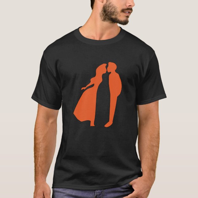 Kiss, Älskare, Embrace, Passion, Romantik T Shirt (Framsida)