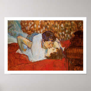 Kiss - Art Poster - Henri de Toulouse-Lautrec