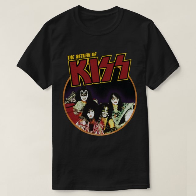 KISS: Återlämnande av KISS 1979 Järn om utseende C T Shirt (Design framsida)