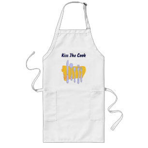 Kiss av Cook Anpassningsbar Tableware Apron Långt Förkläde