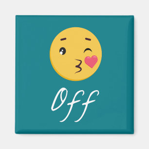 Kiss av Emoji Funny Trendig Popular Cute Magnet