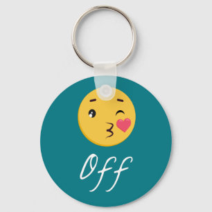 Kiss av Emoji Funny Trendig Popular Cute Nyckelring