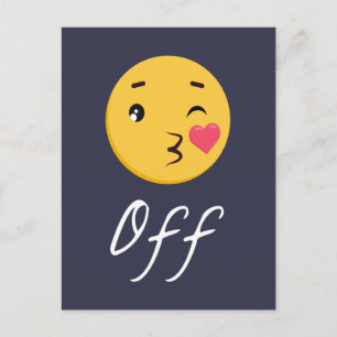 Kiss av Emoji Funny Trendig Popular Cute Vykort