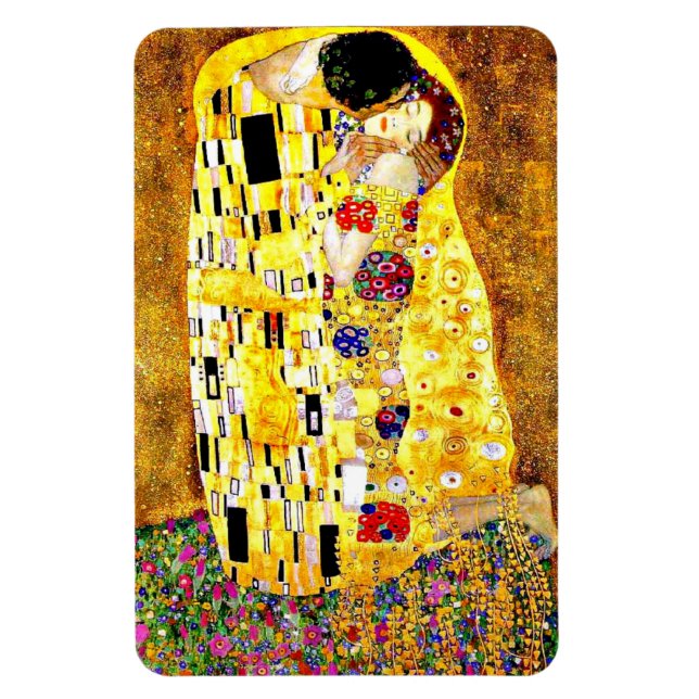 Kiss av Gustav Klimt. Magnet (Vertikal)