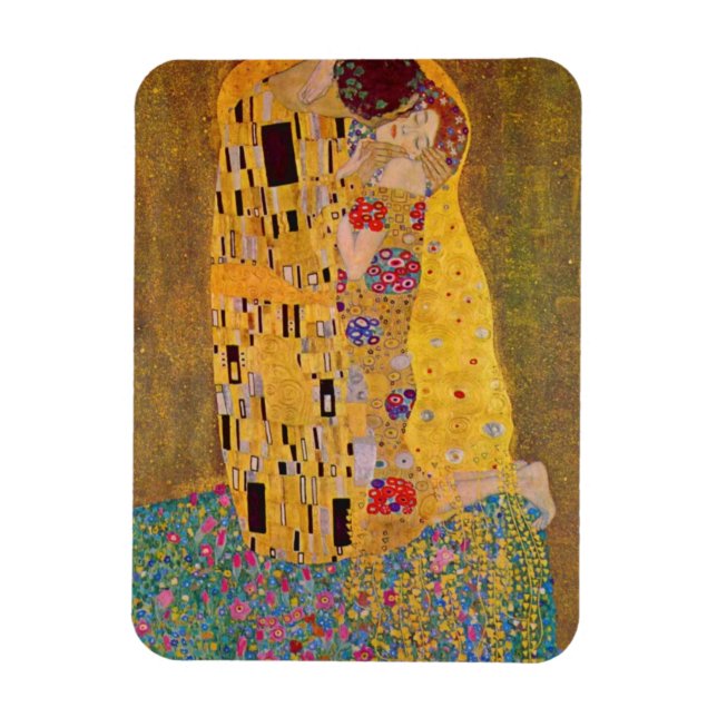 Kiss av Gustave Klimt Magnet (Vertikal)