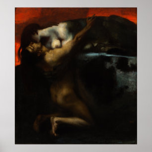 Kiss av Sphinx av Franz von Stuck Poster