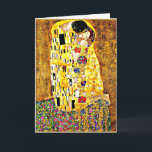 Kiss, berömd av Gustav Klimt Kort<br><div class="desc">Kiss,  passionerad målning av den österrikiska symbolartisten Gustav Klimt</div>