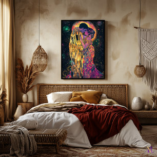 Kiss Celestial Fantasy Art nouveau Poster
