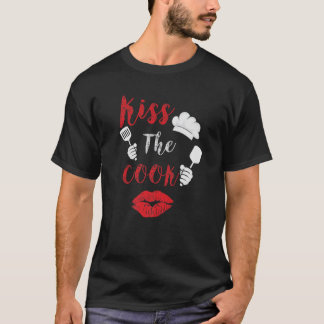 Kiss Cook Chef som kokar Kärlek Big Red Heart Vale T Shirt
