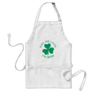 Kiss Cook I är Irish Shamrock St. Patrick's Day Förkläde