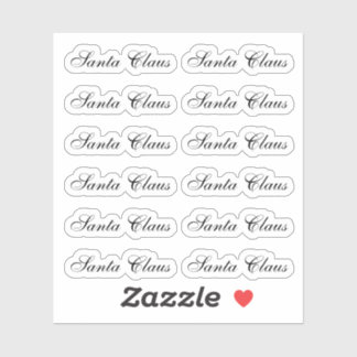 Kiss-cut Jultomten Namnteckning Vivace Klistermärken