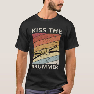 Kiss Drummer-stilgåvor till Drum Players Musi T Shirt