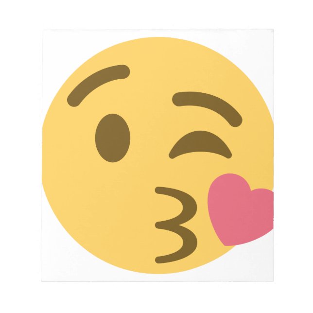 Kiss Emoji Anteckningsblock (Framsida)