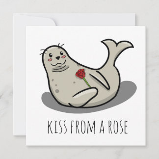 "Kiss från ro" roligt valentines day-kort Kort