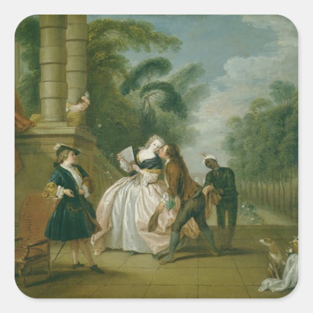 Kiss Fyrkantigt Klistermärke (Framsida)