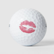 Kiss golf bollar, roligt rosa läppar-gåva