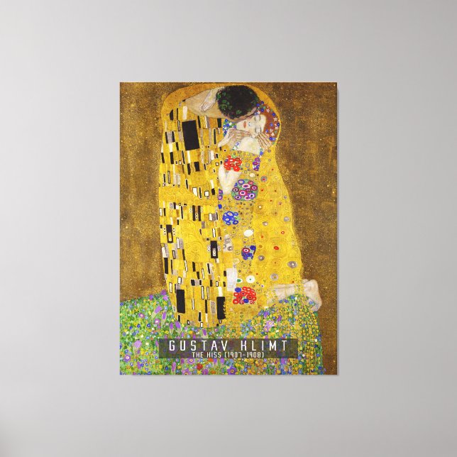 Kiss - Gustav Klimt Canvastryck (Framsida)
