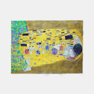 Kiss, Gustav Klimt Fleecefilt