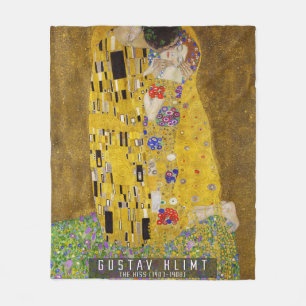 Kiss - Gustav Klimt Fleecefilt