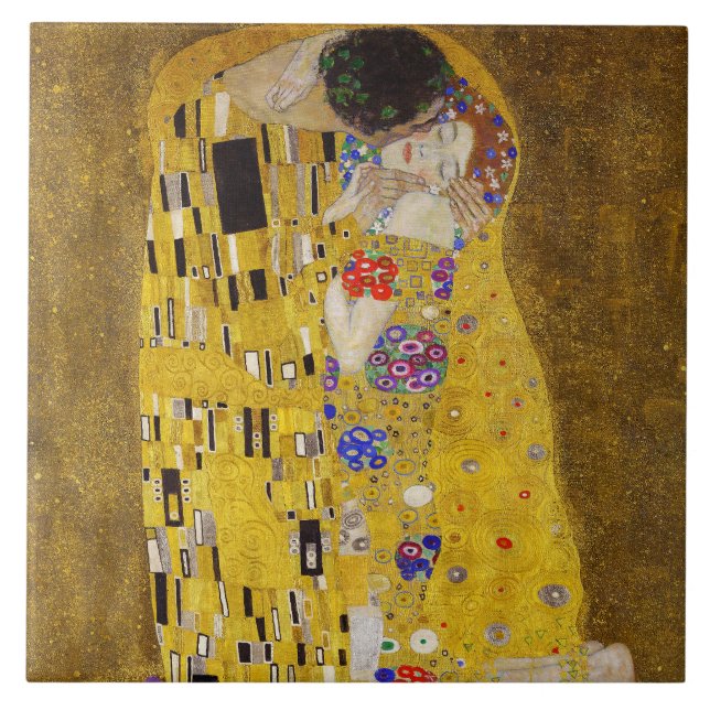 Kiss - Gustav Klimt Kakelplatta (Framsidan)