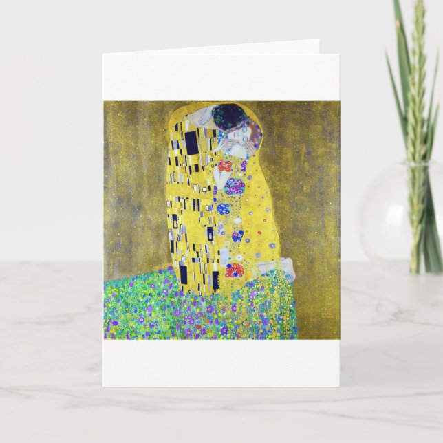 Kiss, Gustav Klimt Kort (Framsida)