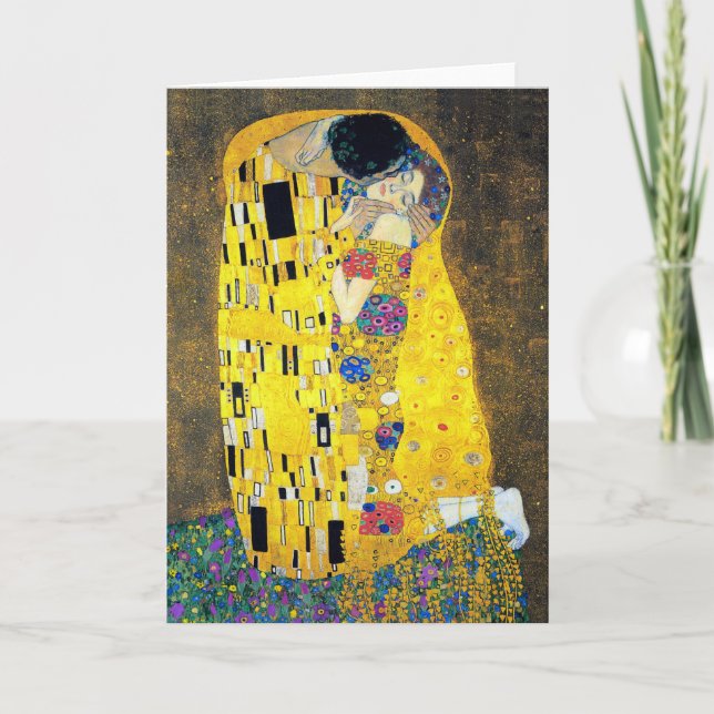 Kiss, Gustav Klimt Kort (Framsida)