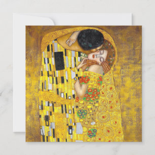 Kiss - Gustav Klimt - kort för flata hälsningar