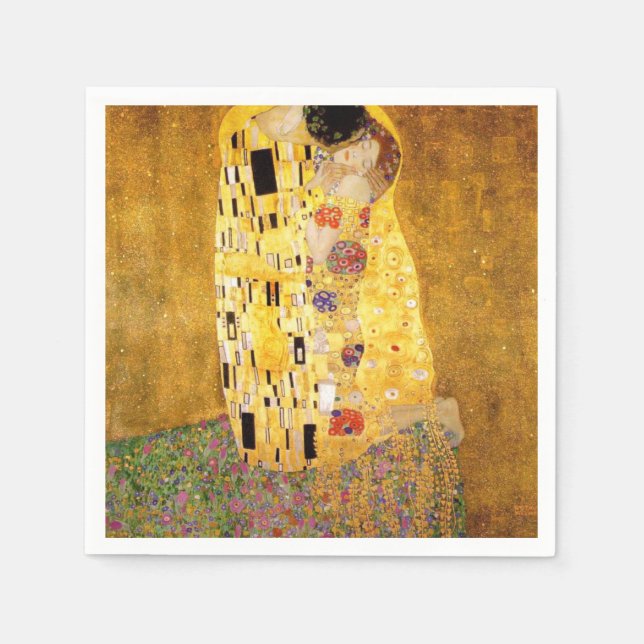 Kiss Gustav Klimt Pappersservett (Framsidan)