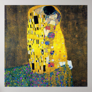 Kiss, Gustav Klimt Poster