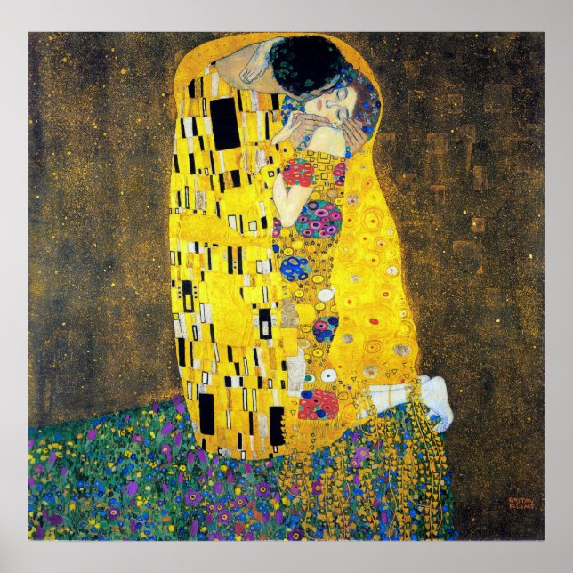 Kiss, Gustav Klimt Poster (Framsidan)