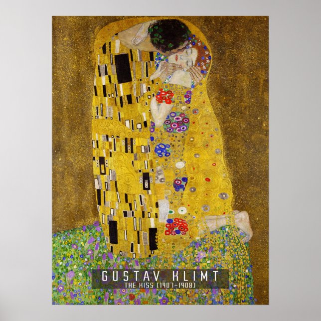 Kiss - Gustav Klimt Poster (Framsidan)