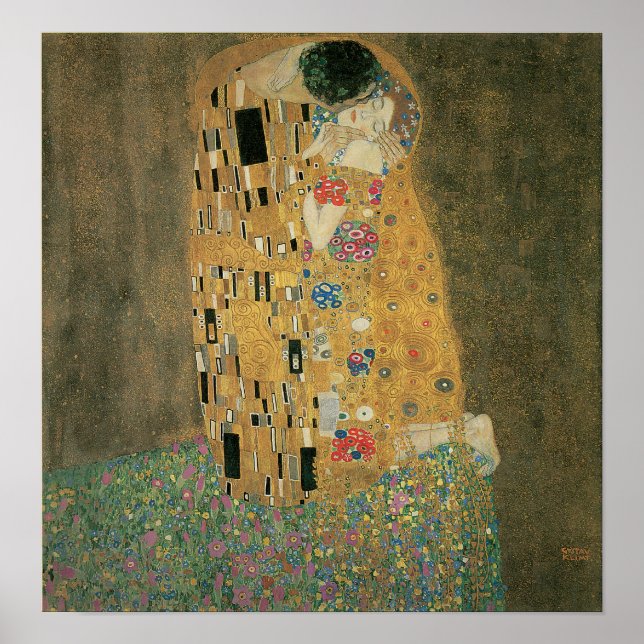 Kiss, Gustav Klimt Poster (Framsidan)