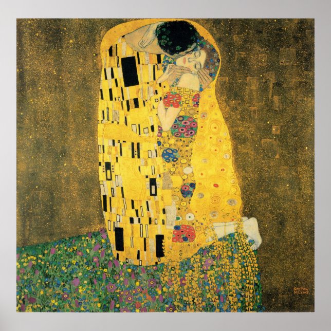 Kiss - Gustav Klimt Poster (Framsidan)