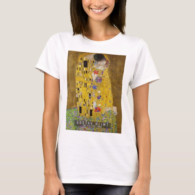 Kiss - Gustav Klimt T Shirt (Framsida)